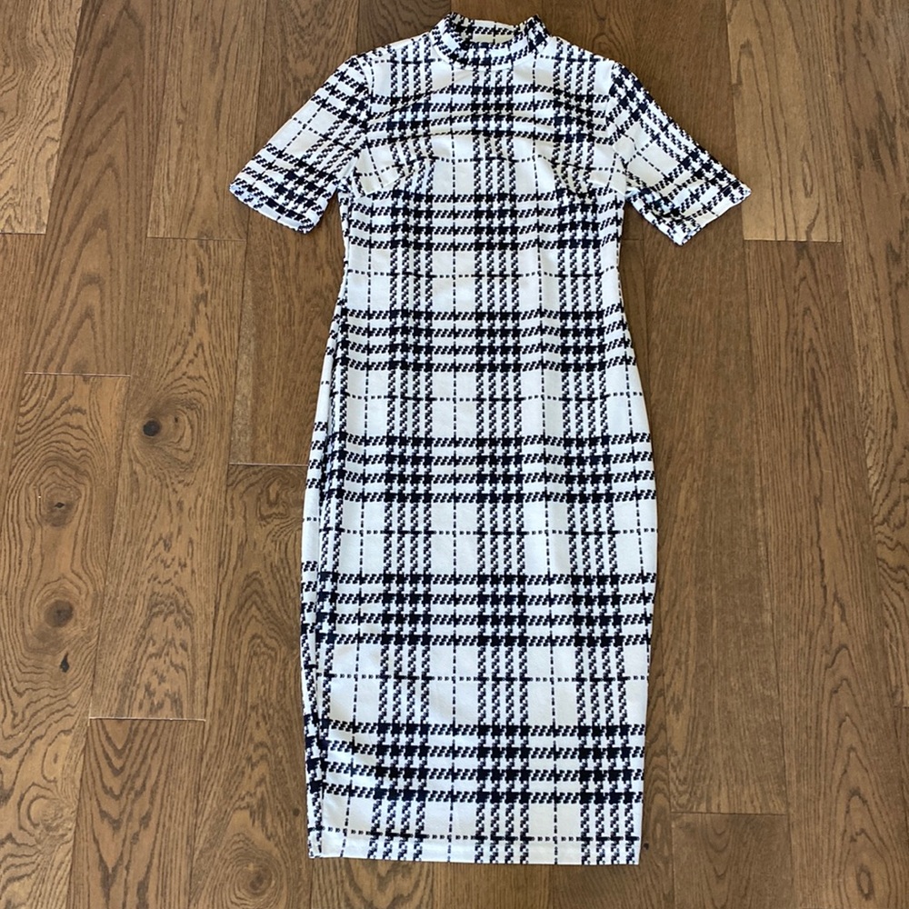 Plaid midi dress